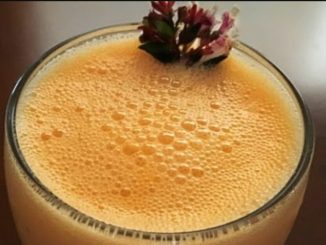 Suco de inhame com laranja